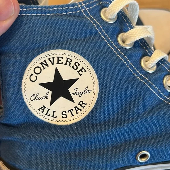 Converse Chuck Taylor All Star CTAS Hightop Sneaker Blue White Women’s 8.5 - Picture 5 of 10